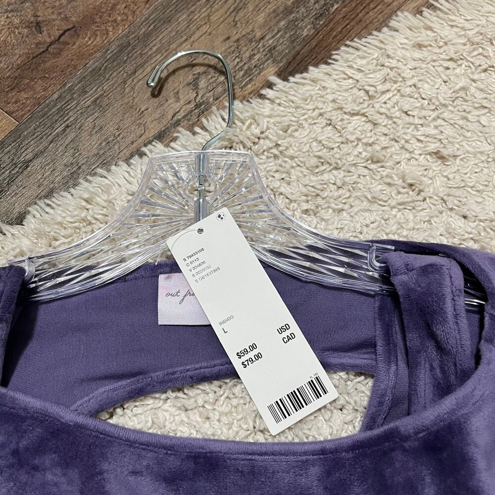 Urban Outfitters Out From Under Large Purple Velour Aria Tank Top Shrug Set NWT - Picture 5 of 6